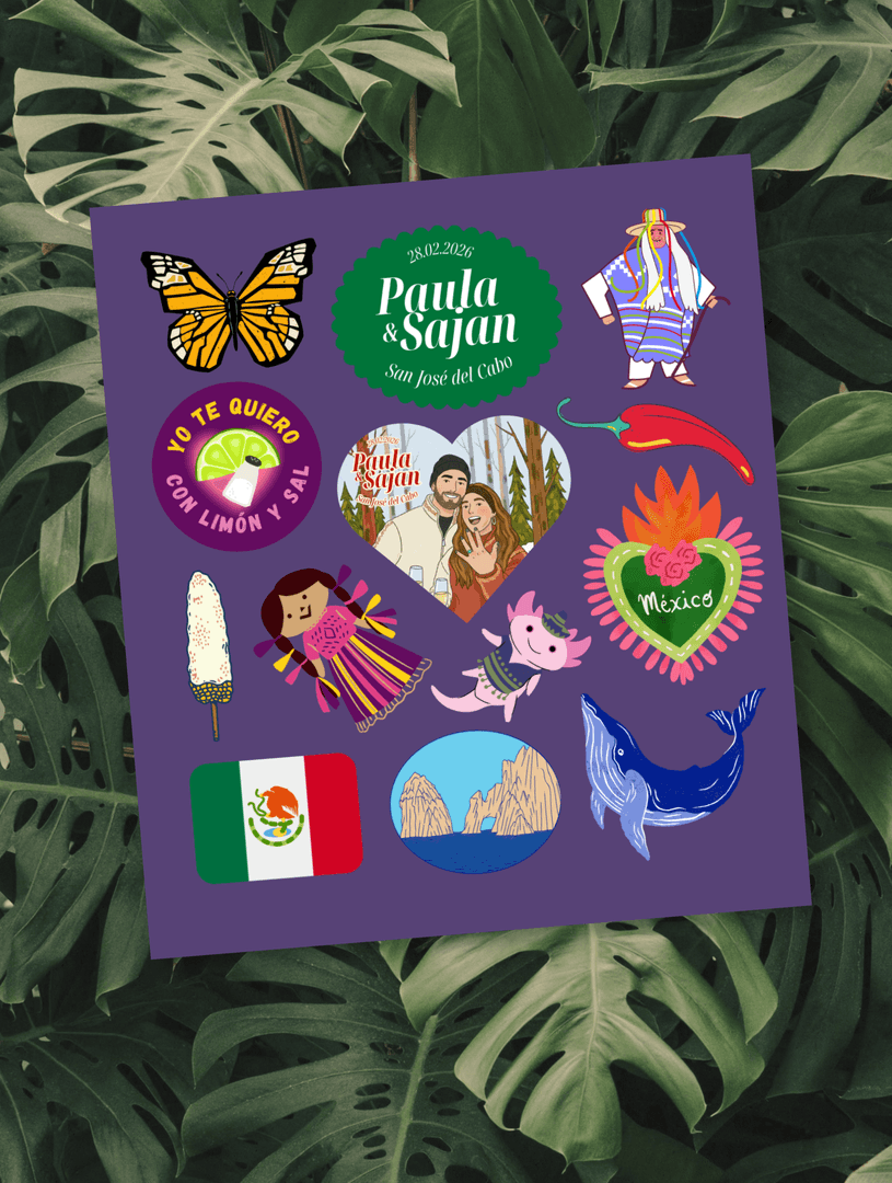 Custom wedding Stickers